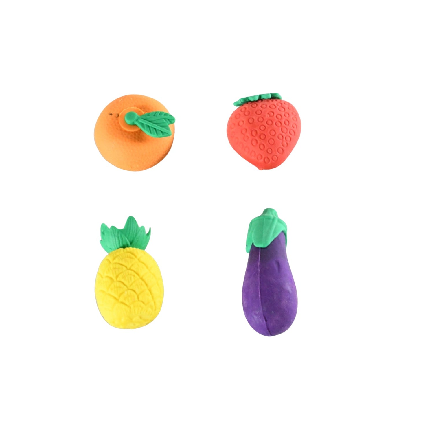 Mini Cute Veg & Fruit Erasers – 3D Colorful Eraser Set for Kids (4 Pc) Mini Cute Veg & Fruit Erasers – 3D Colorful Eraser Set for Kids (4 Pc)